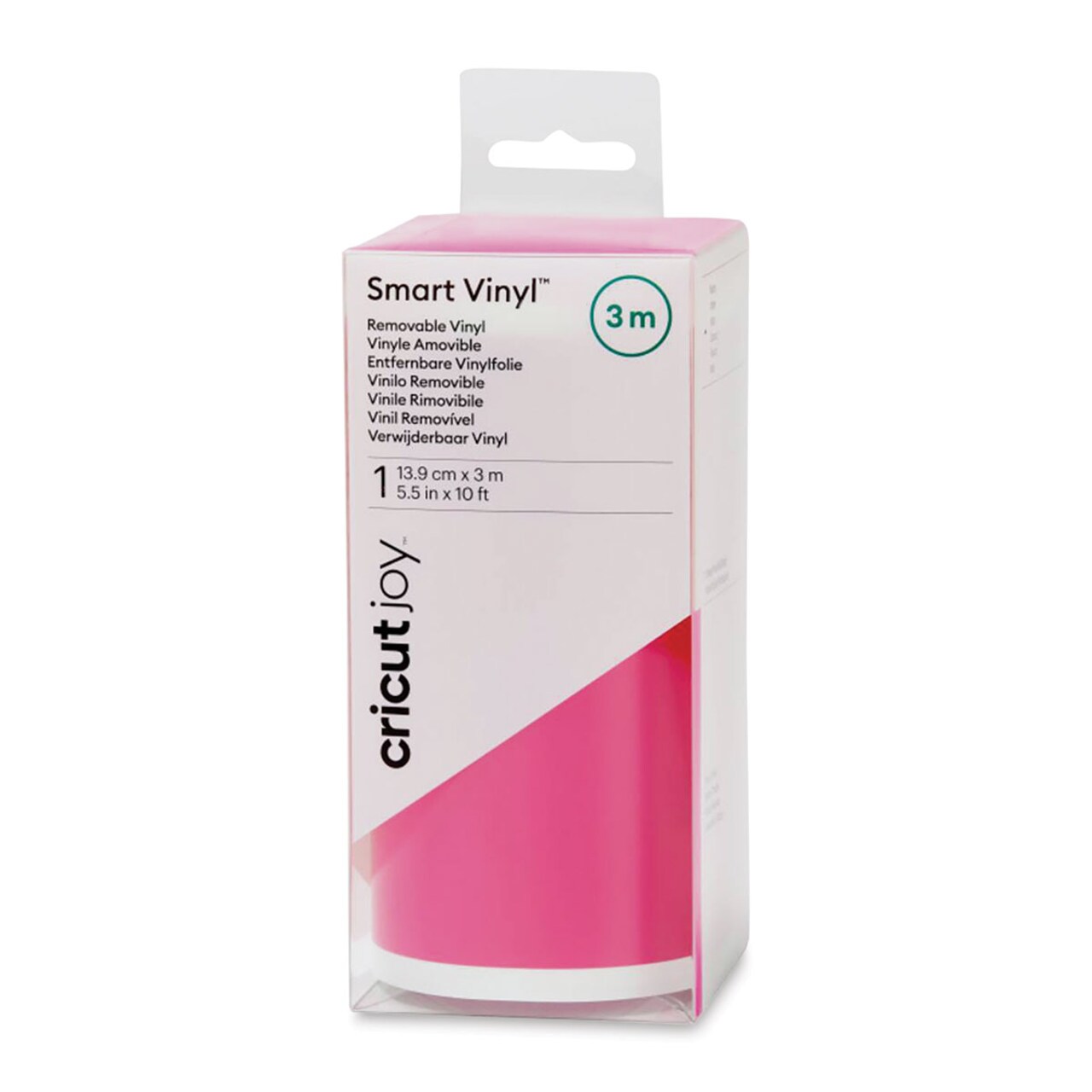 Cricut Joy Removable Smart Vinyl - Party Pink, 5-1/2" x 10 ft, Roll